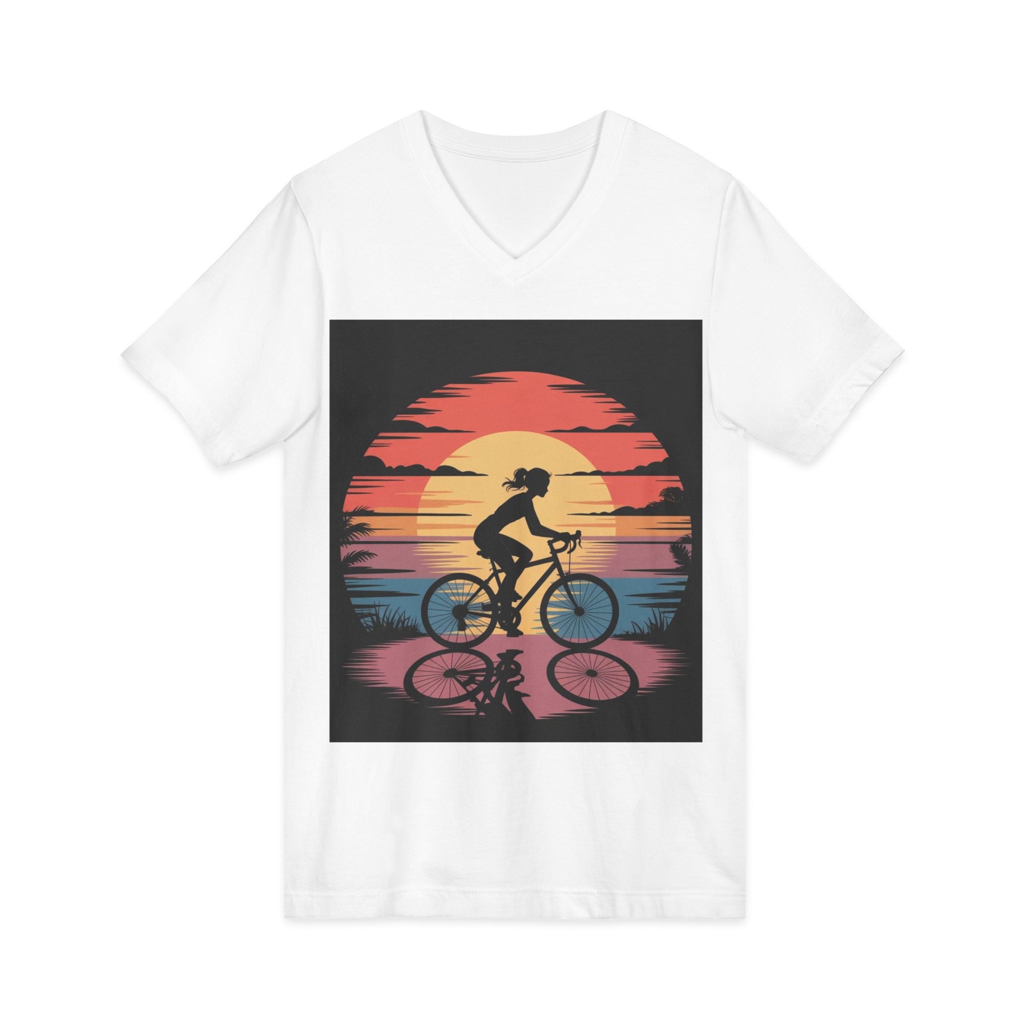 Unisex Jersey Short Sleeve V-Neck Tee