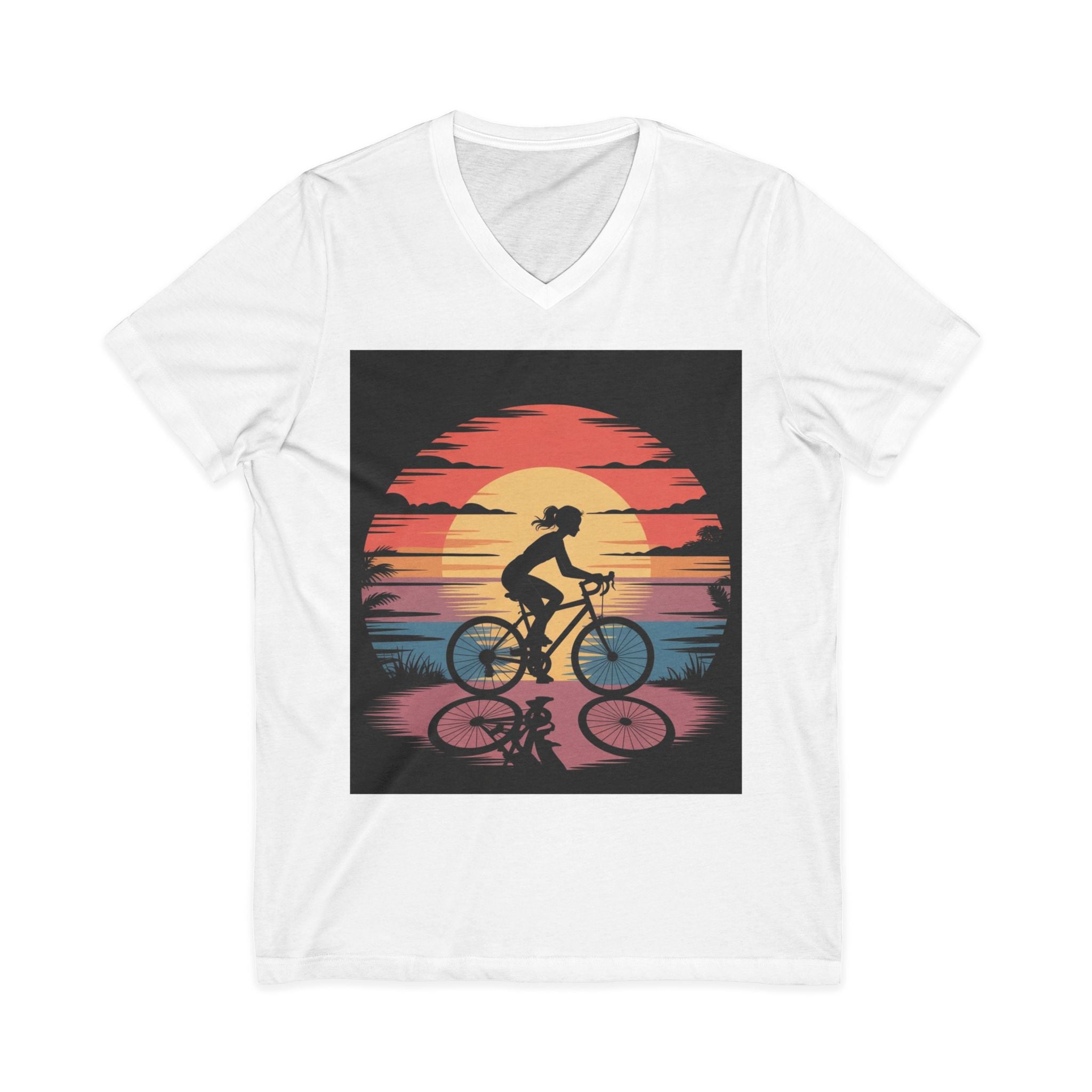Unisex Jersey Short Sleeve V-Neck Tee