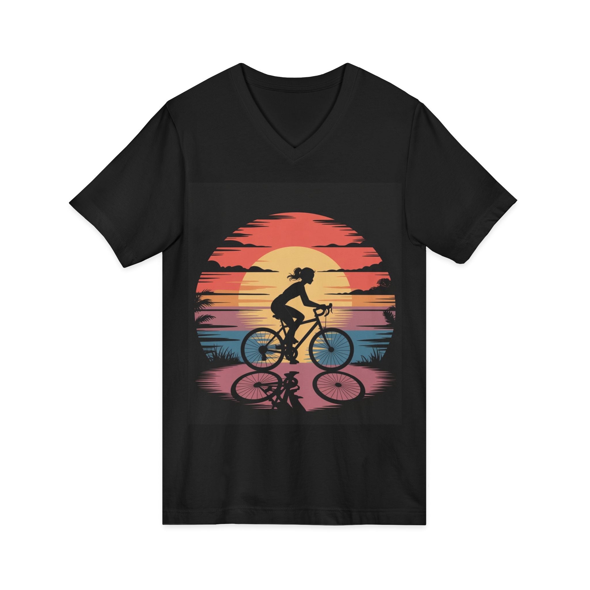 Unisex Jersey Short Sleeve V-Neck Tee