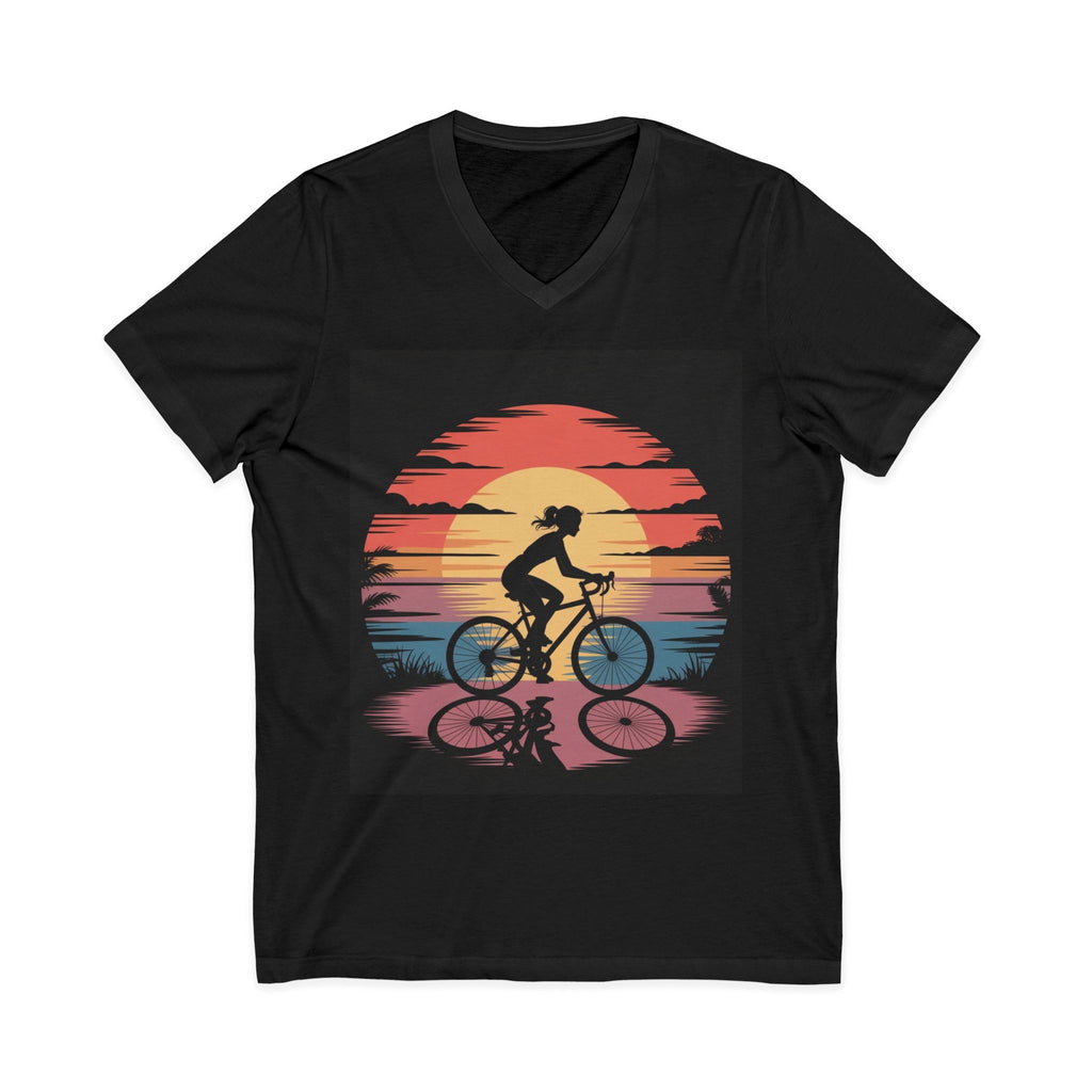 Unisex Jersey Short Sleeve V-Neck Tee