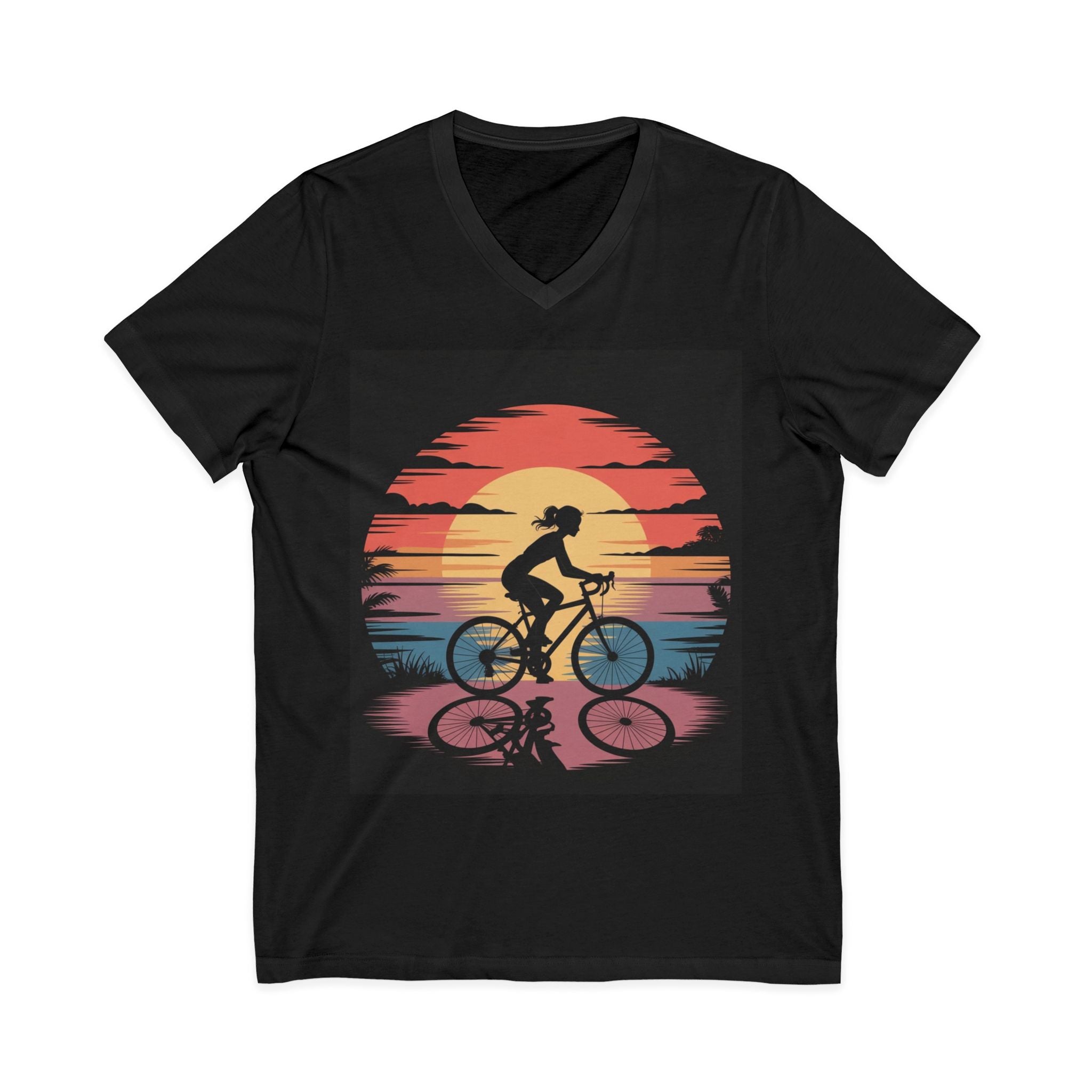 Unisex Jersey Short Sleeve V-Neck Tee